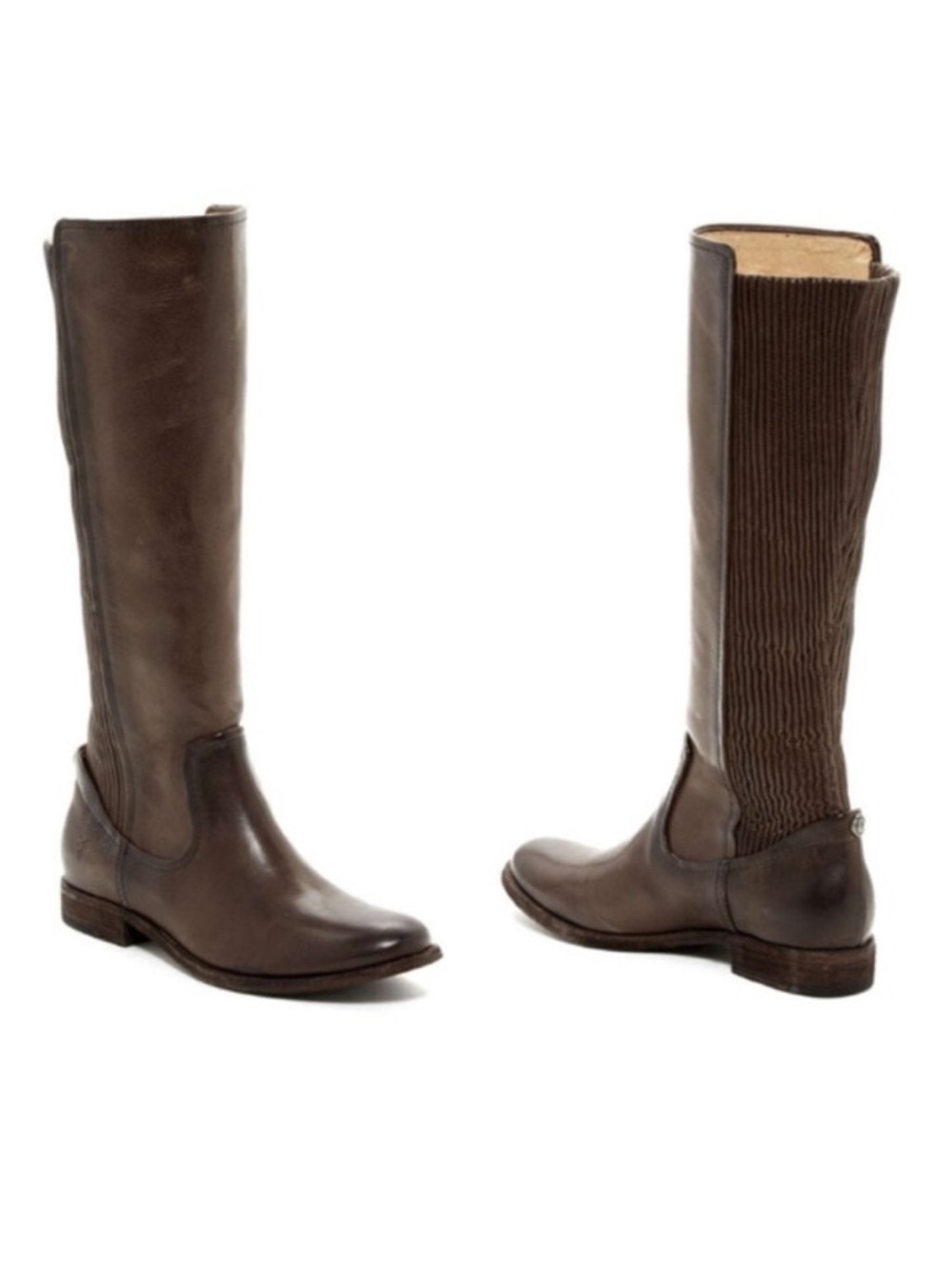 Frye Melissa Scrunch Leather Tall Boots Size 8